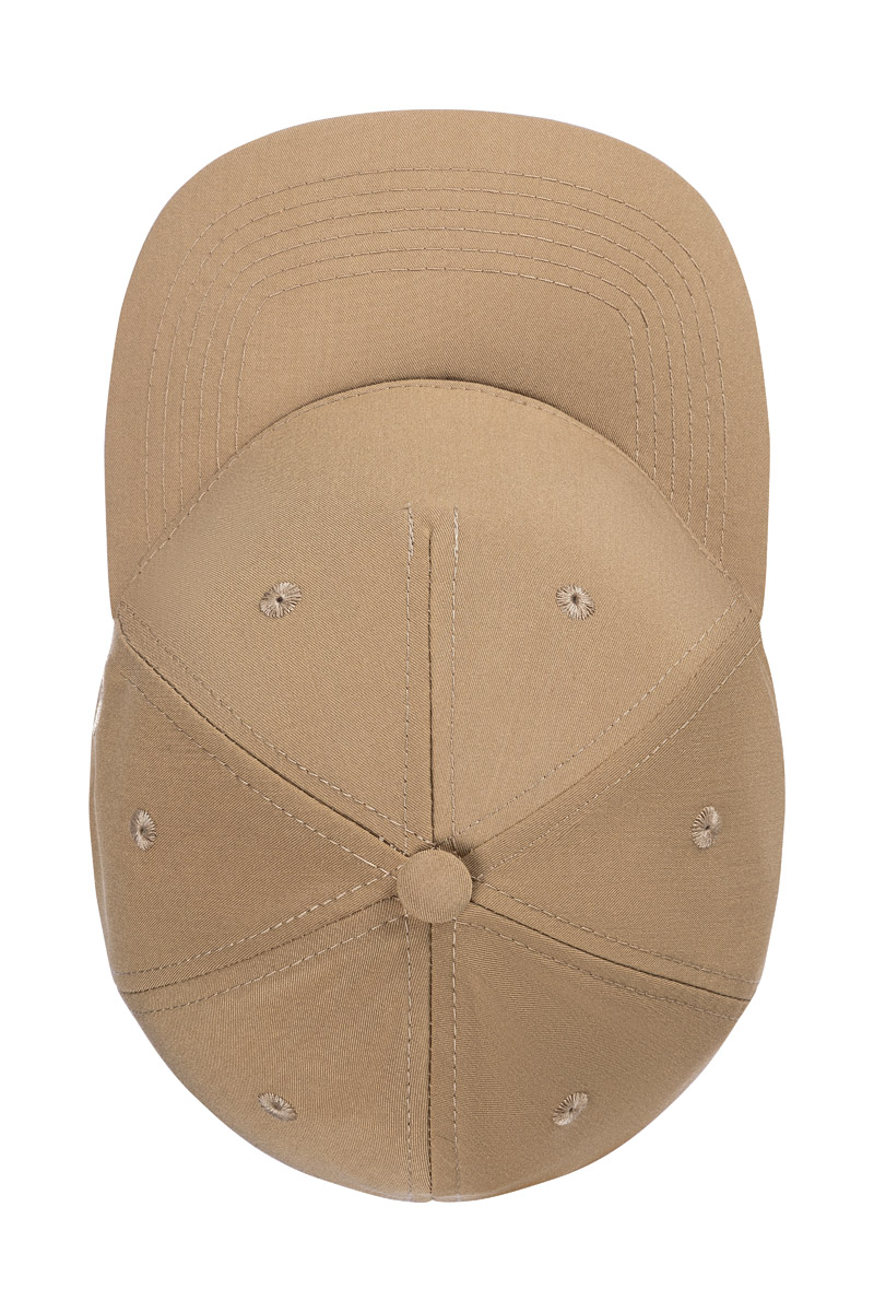 5-Panel Stretch Cap in sand, with Elastic Band