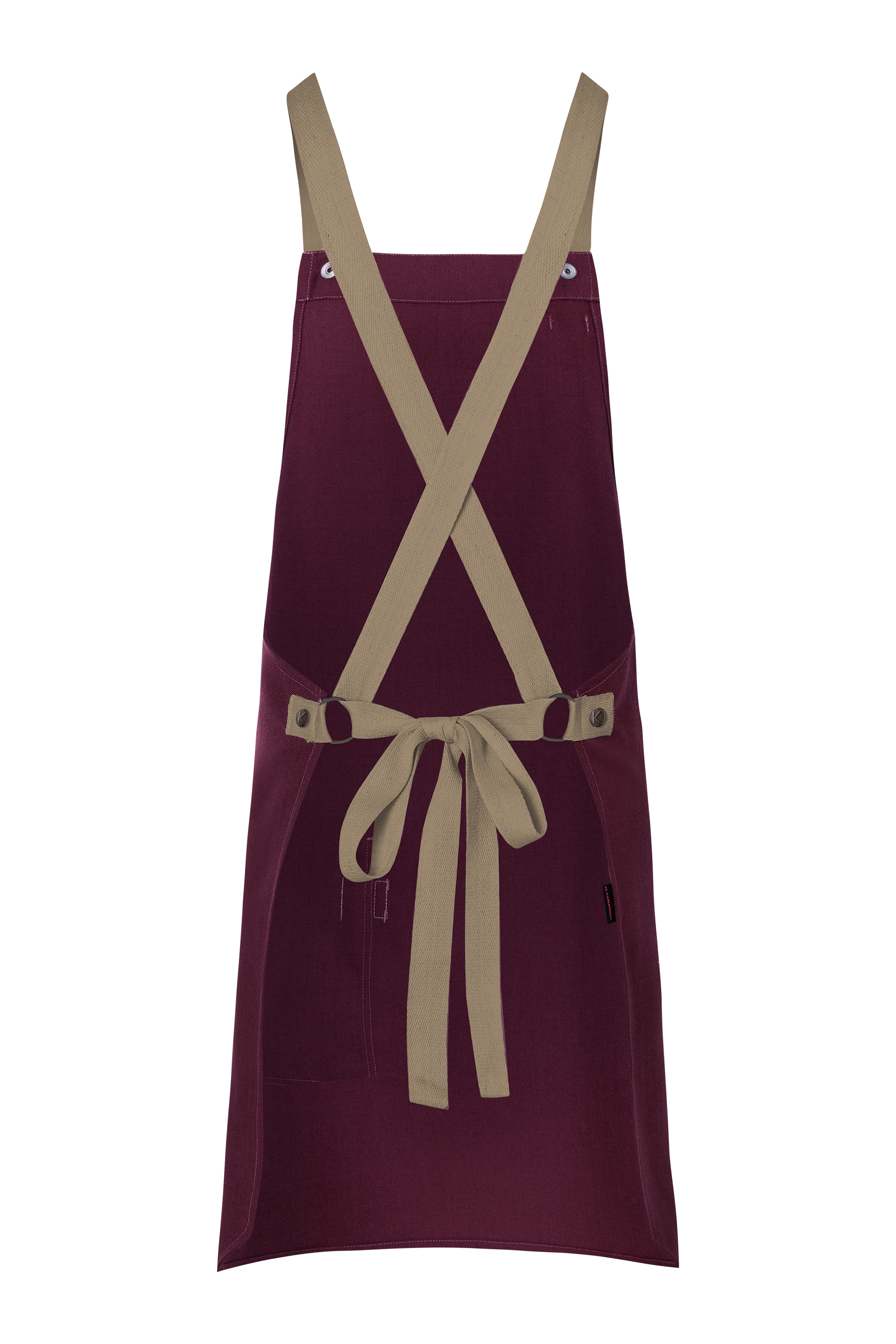Bib Apron Urban-Look with Cross Straps and Pocket