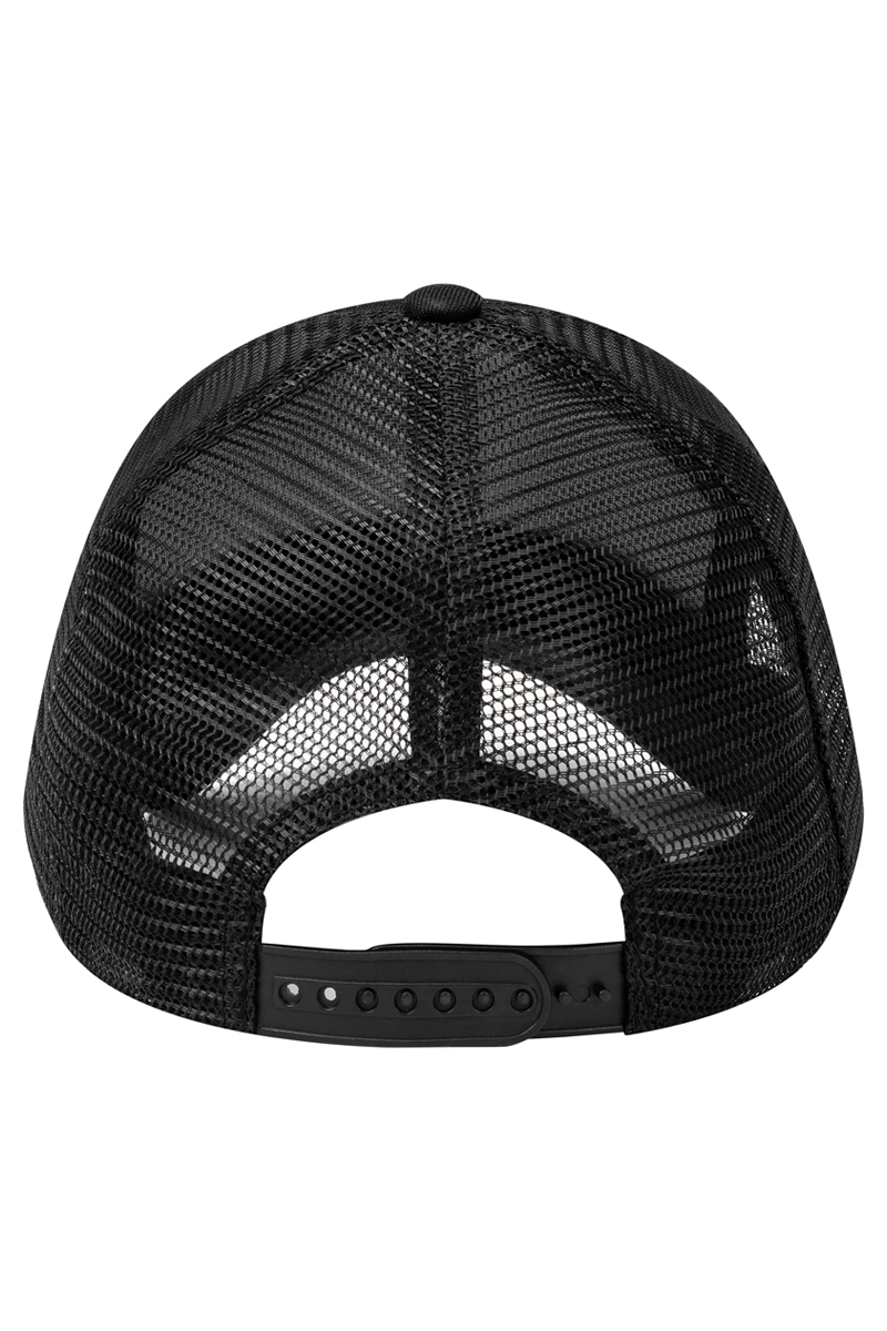 Trucker Mesh Cap in schwarz/schwarz, Mesh-Rücken