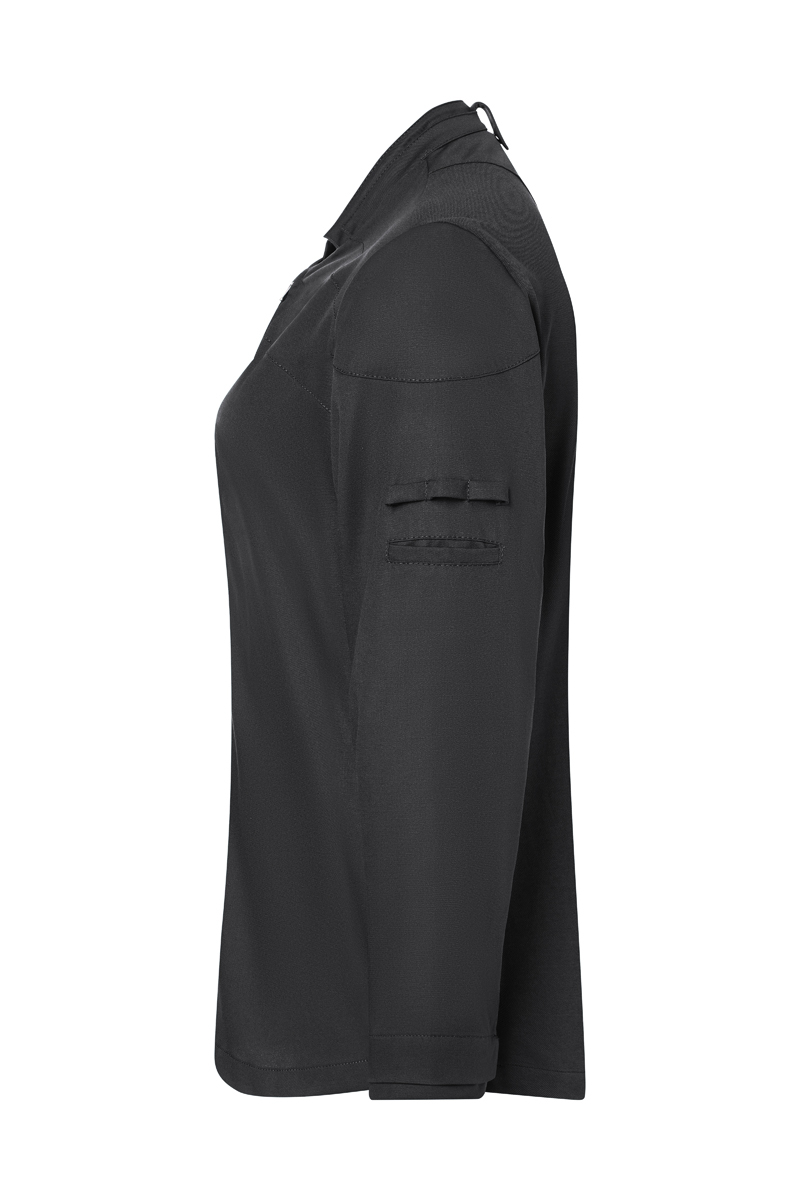 blusenkleid, schwarz, langarm, gewebtes material, taschenpaspel, Hemd, Bluse, Schwarz, Ärmel mit Öffnung, Knopflochtasche, Jacke, Langarm, Schwarz, Stoff, Brusttasche, Jacket, Longsleeve, Schwarz, Tasche, Schulterriemen