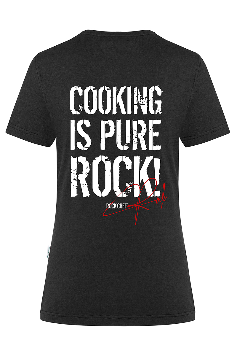 Tee, T-Shirt, Schwarz, Grafik, Kochen ROCK