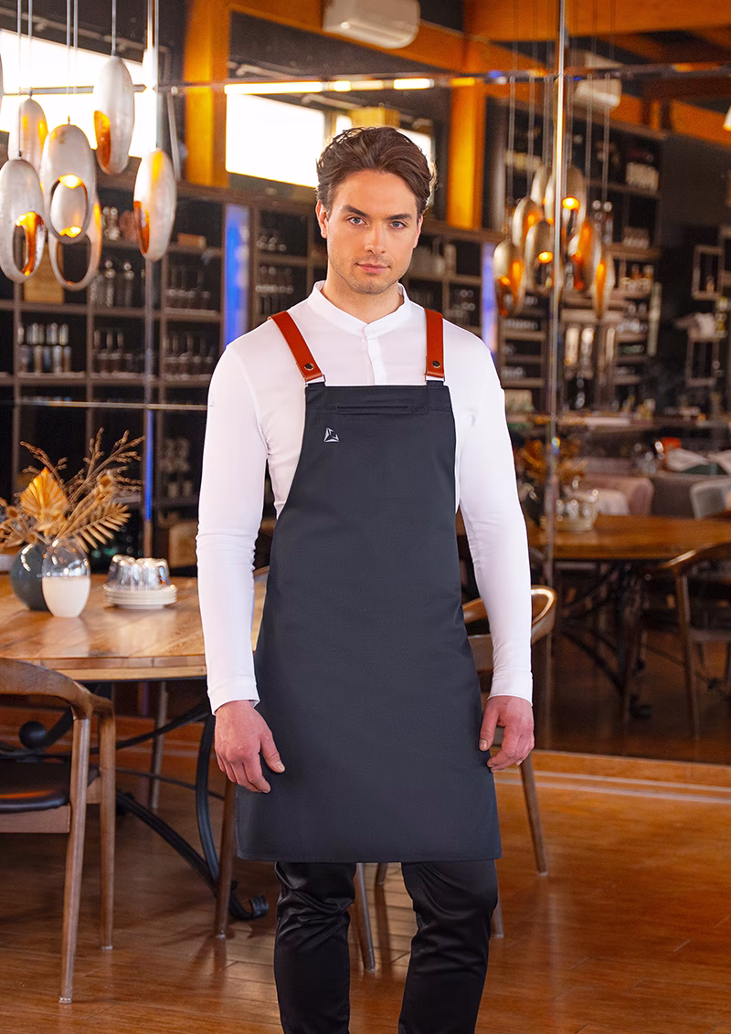 Bib Apron DIAMOND CUT® with genuine Leather Straps