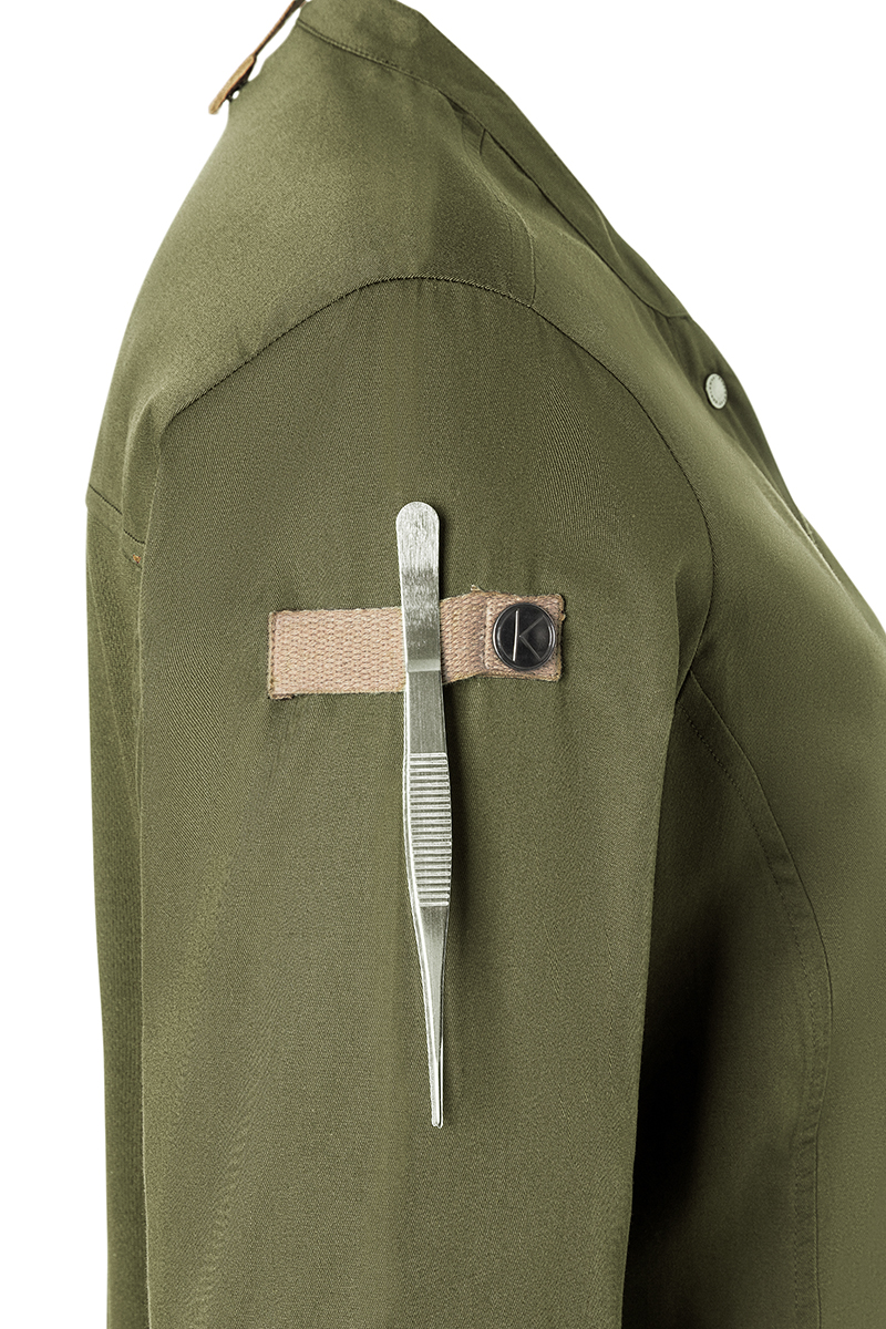 Langarm Damen-Kochjacke Green Generation, leicht tailliert