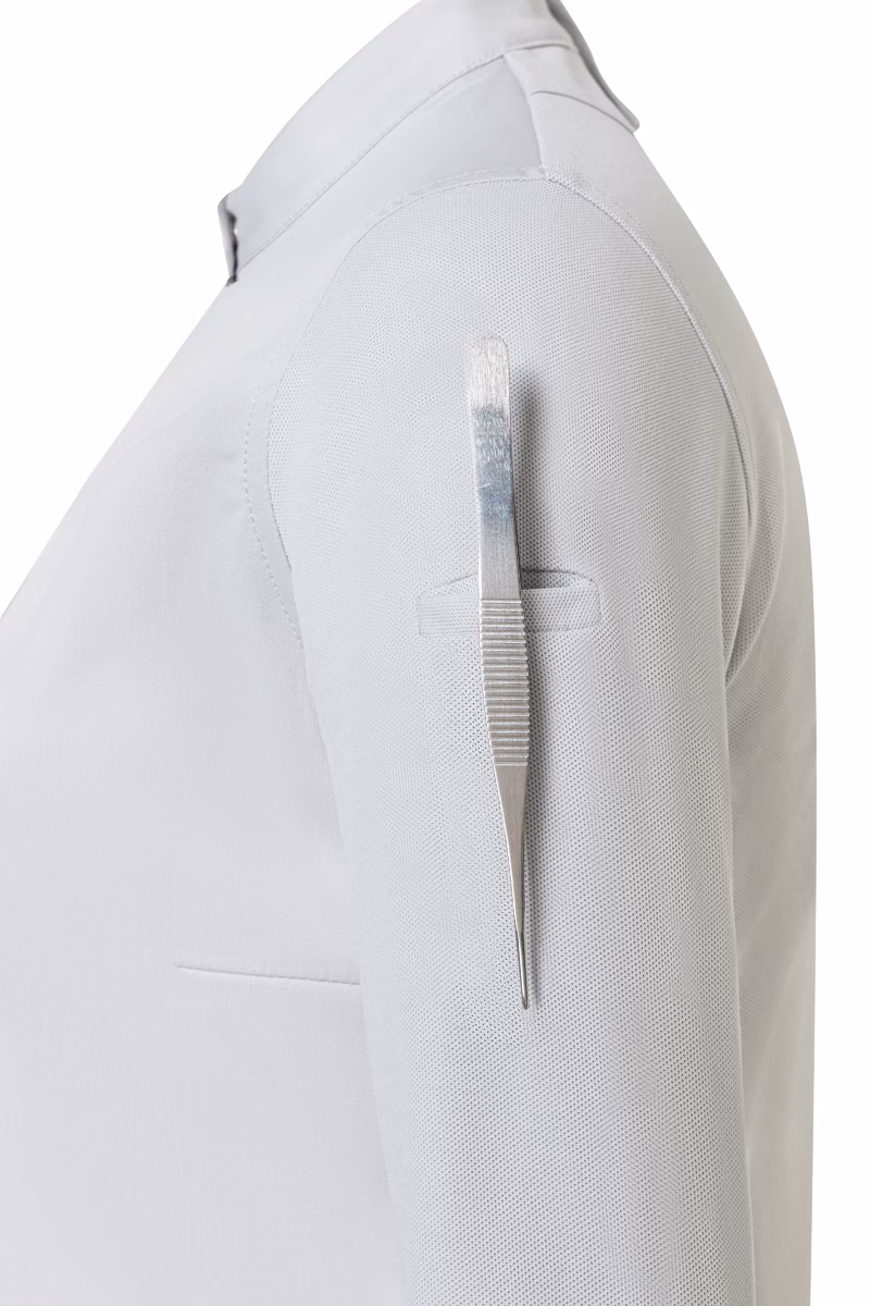 Mantel, Langarm, Hemd, Laborkittel, Leinen