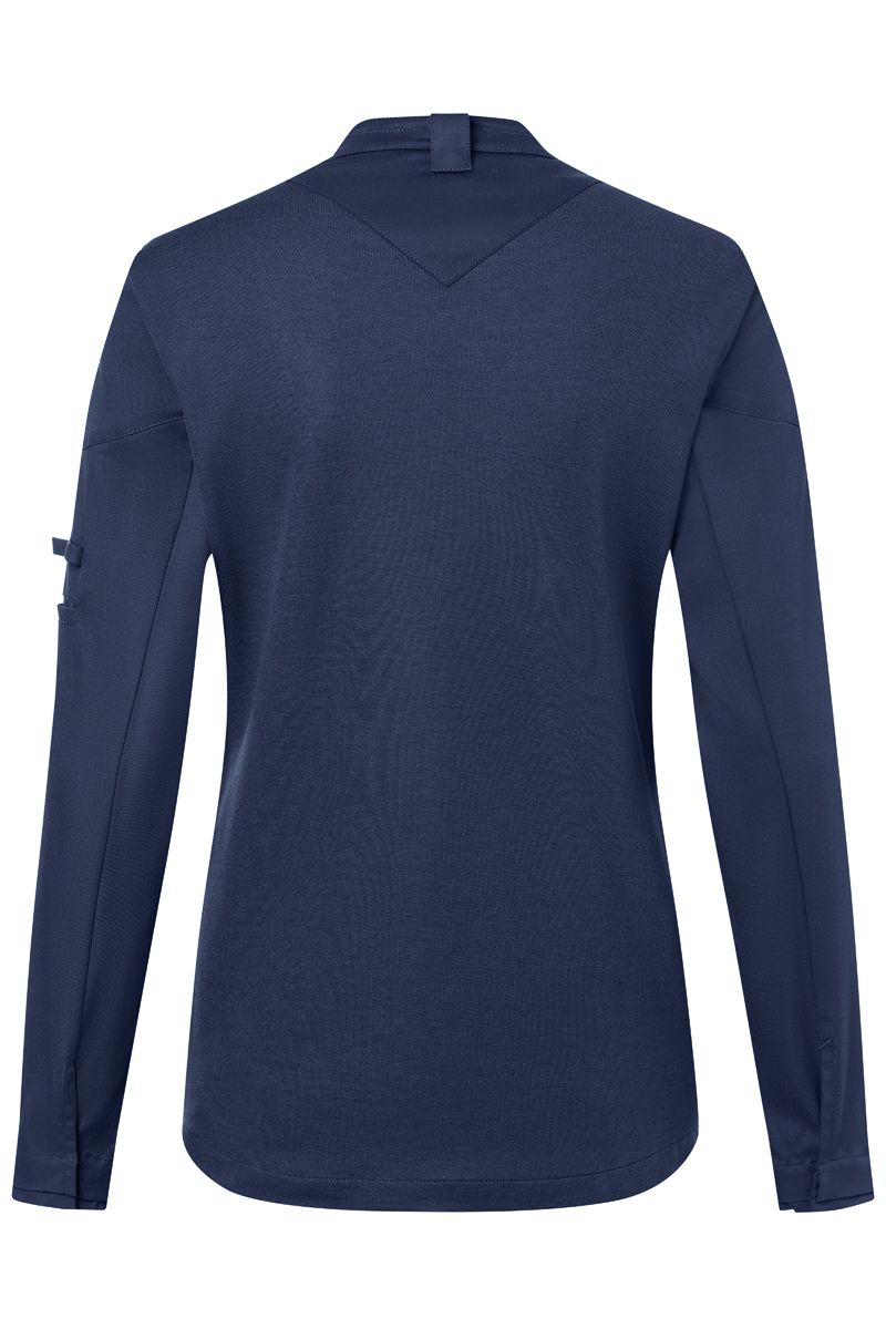Langarmshirt, Rundhals?, V-Ausschnitt, blau, künstlerische Stoffstruktur, Hemdbluse, Langarm, Kragenverschluss, Einfarbig, V-Ausschnitt, Longsleeve, Crew neck, Solid color, Navy, Stretch knit, Hemden, Langarm, Navy, Blau, Material?
