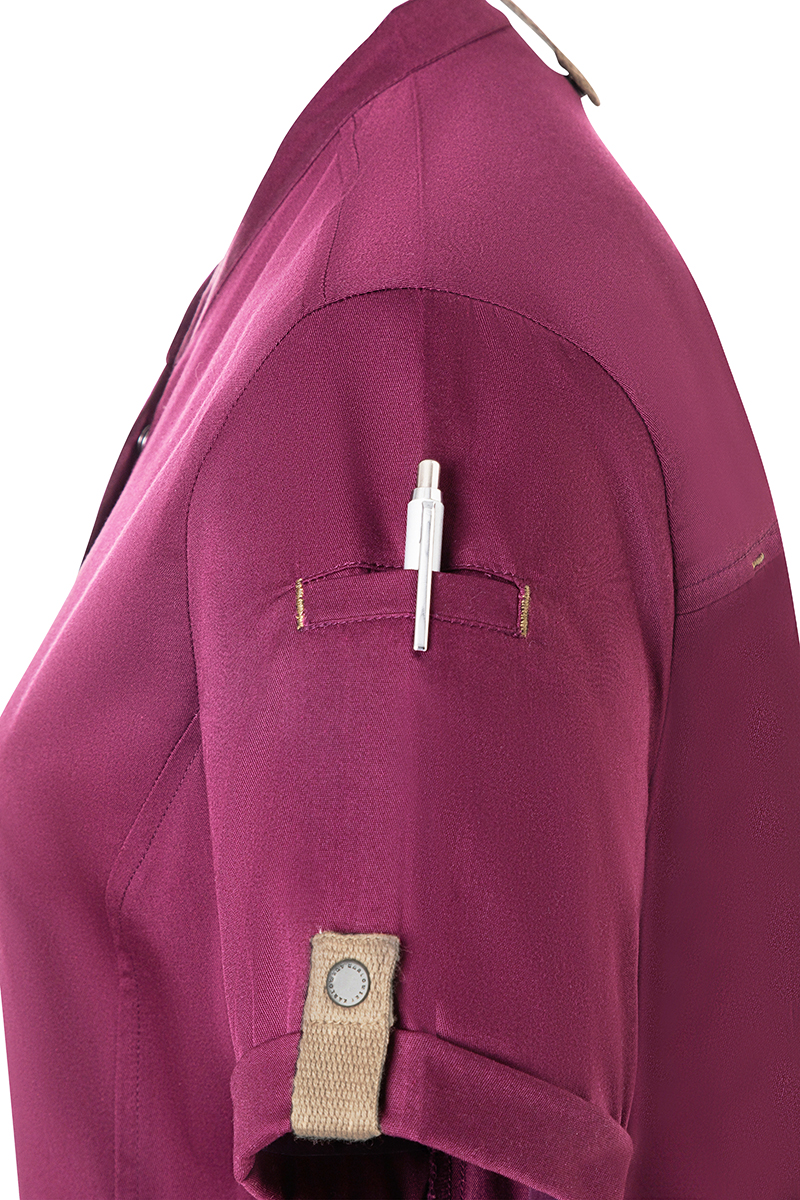 Short-Sleeve Ladies' Chef Jacket Green-Generation, from Sustainable Material