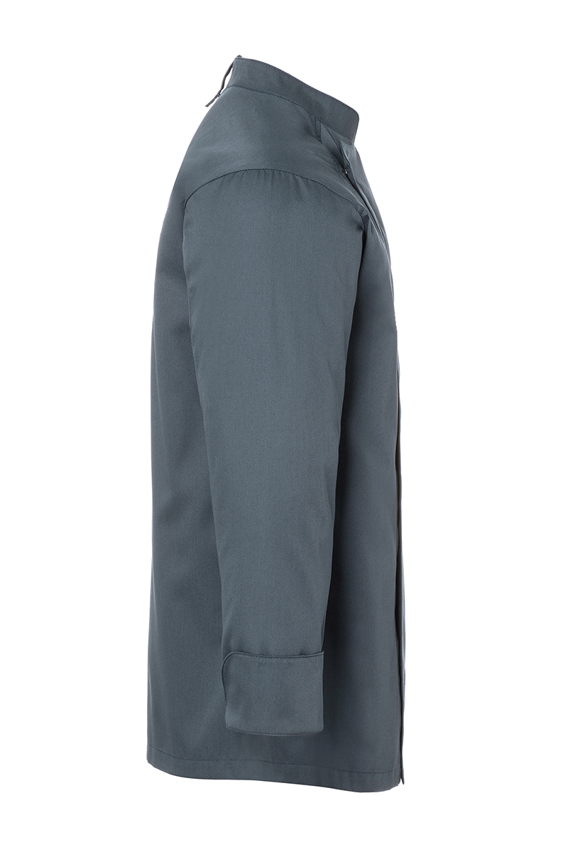 Men's Long-Sleeve Chef Jacket Noah in anthracite, slightly fitted