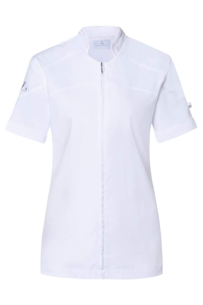 Kurzarm Damen-Kochjacke DIAMOND CUT® Excellence, leicht tailliert