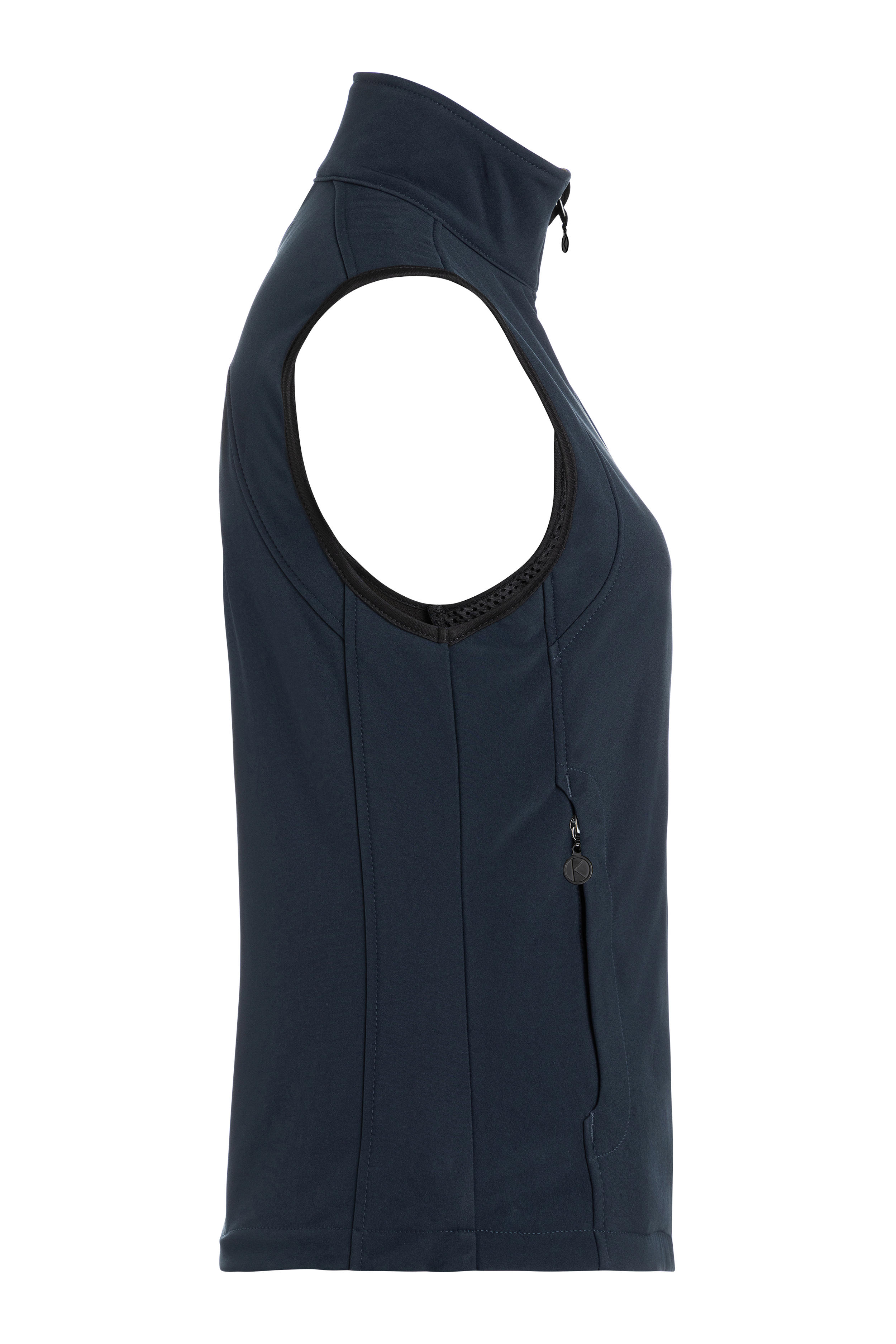 Women's Softshell Waistcoat Classic in navy, Waterproof, slightly fitted