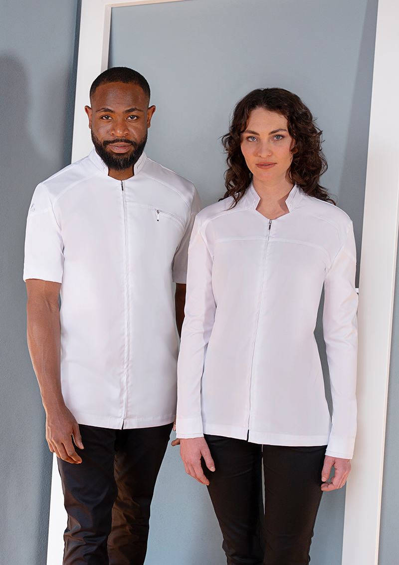 Uniform, Polo-Shirt, Kurzarm, Weiß, Unisex