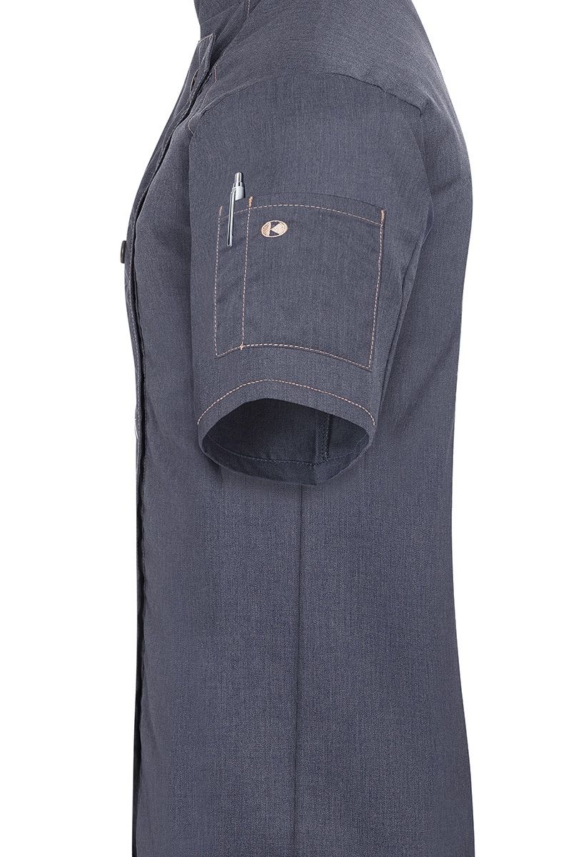 Short-Sleeve Ladies' Chef Jacket Jeans-Style
