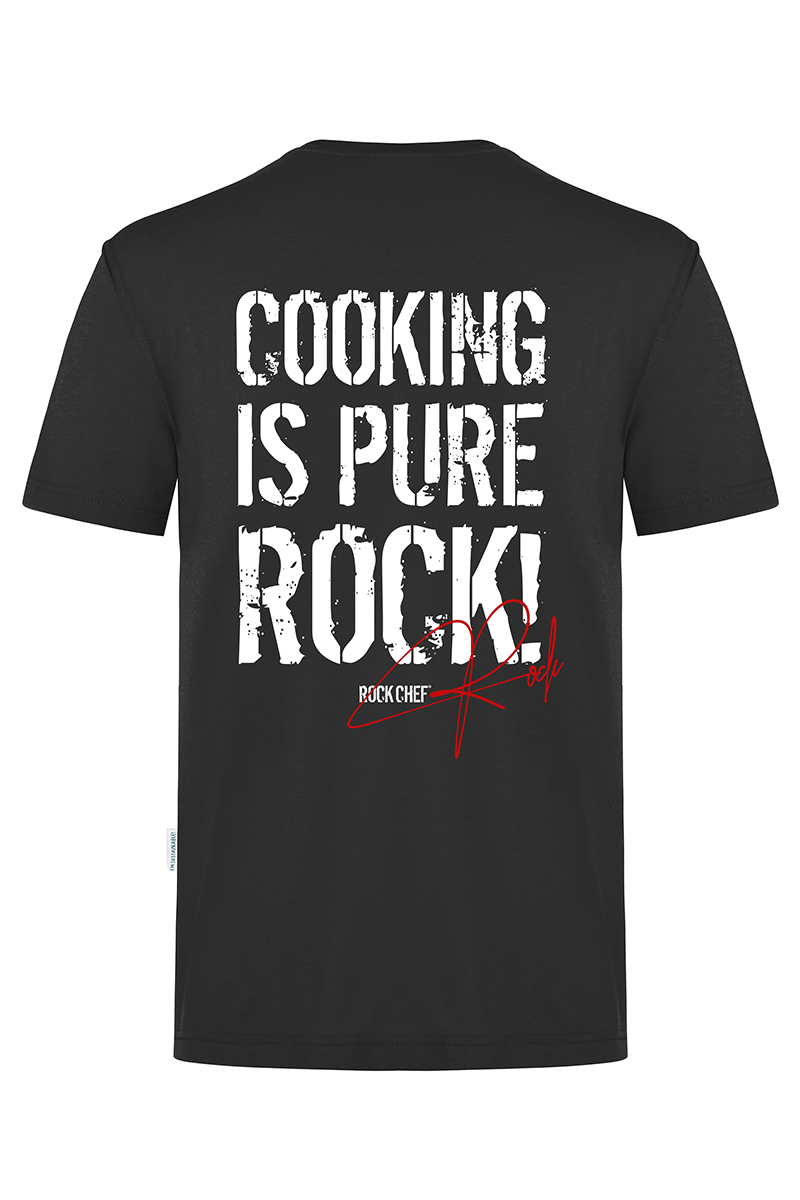 Tee, T-Shirt, Schwarz, Graffiti-Text, Rock-Print