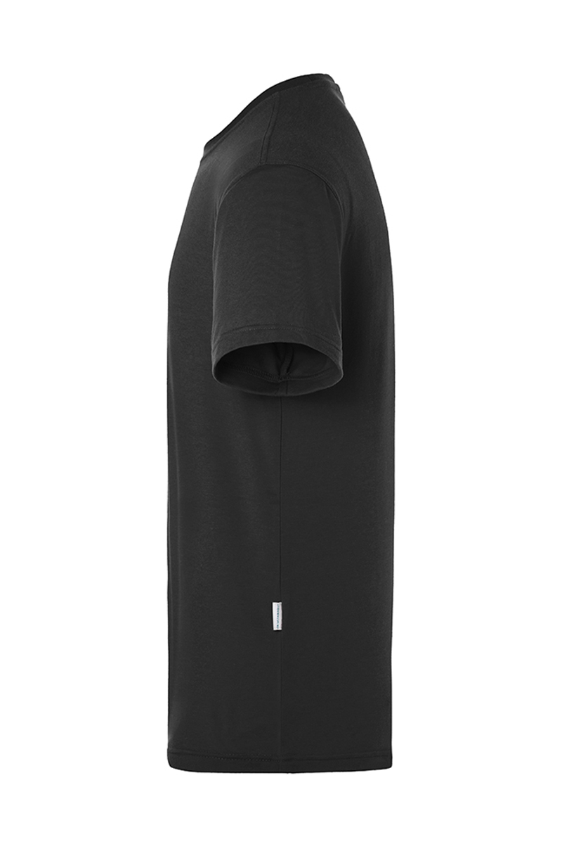 T-Shirt, Kurzarm, Schwarz, Rundhalsausschnitt, Uni, T-Shirt, Kurzarm, Schwarz, Rundhalsausschnitt