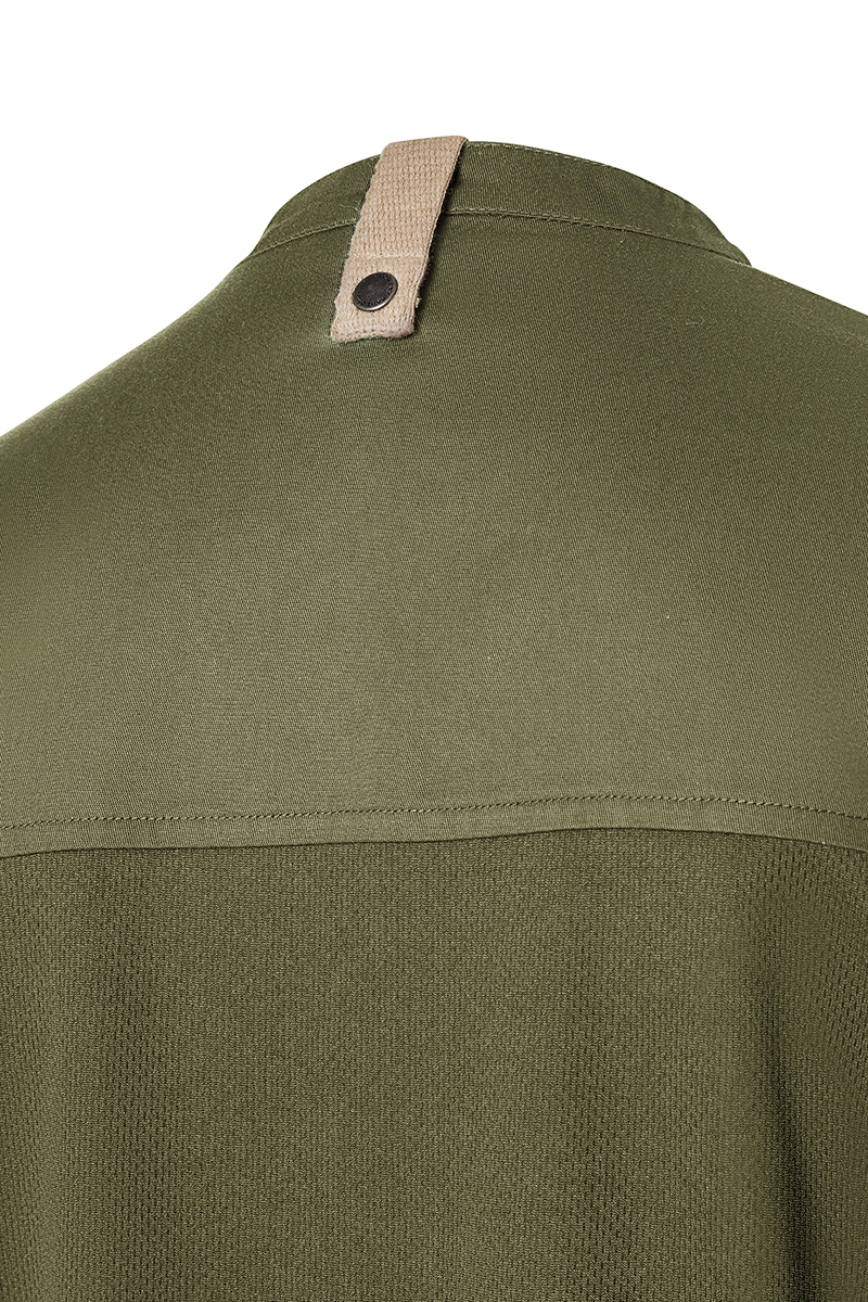 Short-Sleeve Ladies' Chef Jacket Green-Generation, from Sustainable Material