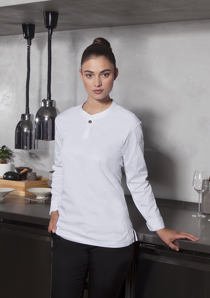 Langarm Damen-Arbeitsshirt Performance, Slim Fit