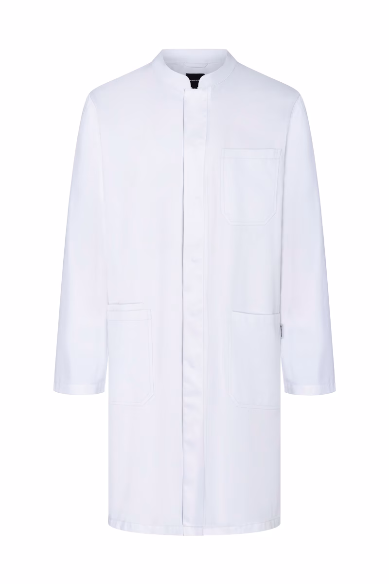 Men´s Medical and Lab Coat Modern-Shape with Stand-Up Collar