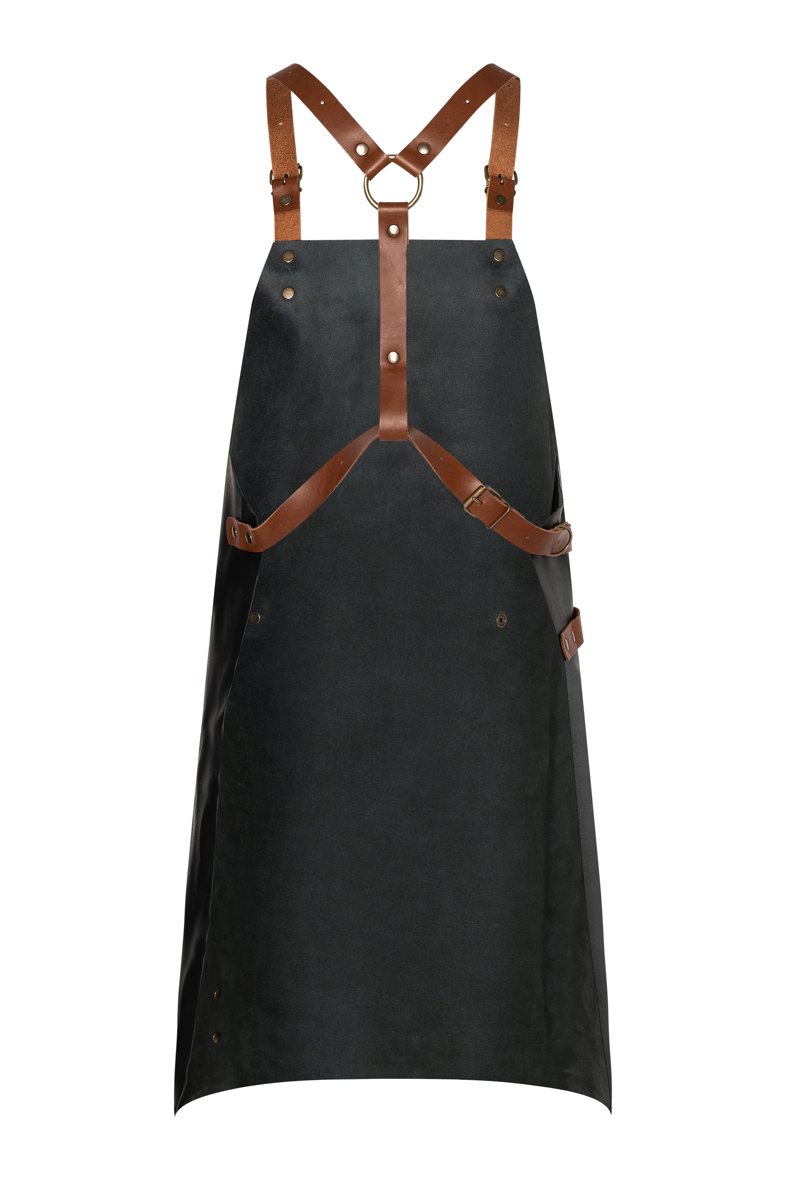 Leather Bib Apron X-Style with Cross Straps