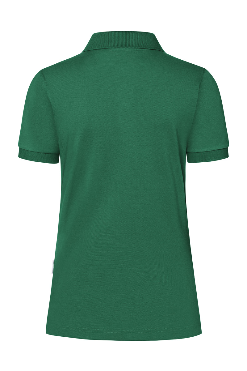 Women's Workwear Polo Shirt Modern-Flair Sustainable GRS in forest green, slightly fitted