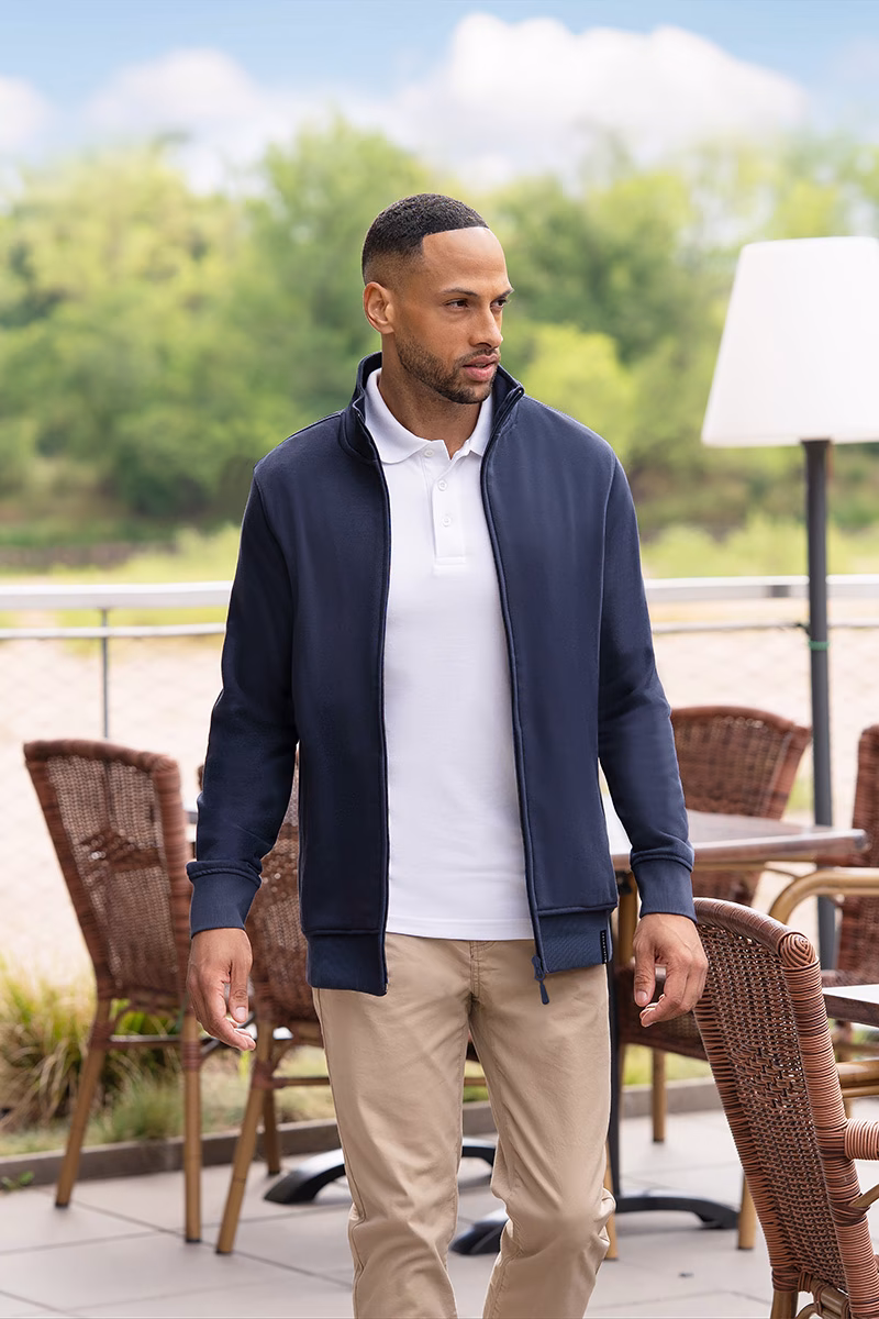 jacke, fleecejacke, portugiesisch, polo-shirt, casual, jacke, zipjacke, navy, polohemd, casual, jacke, Reißverschluss, Polo-Hemd, Casual, Khaki-Hose