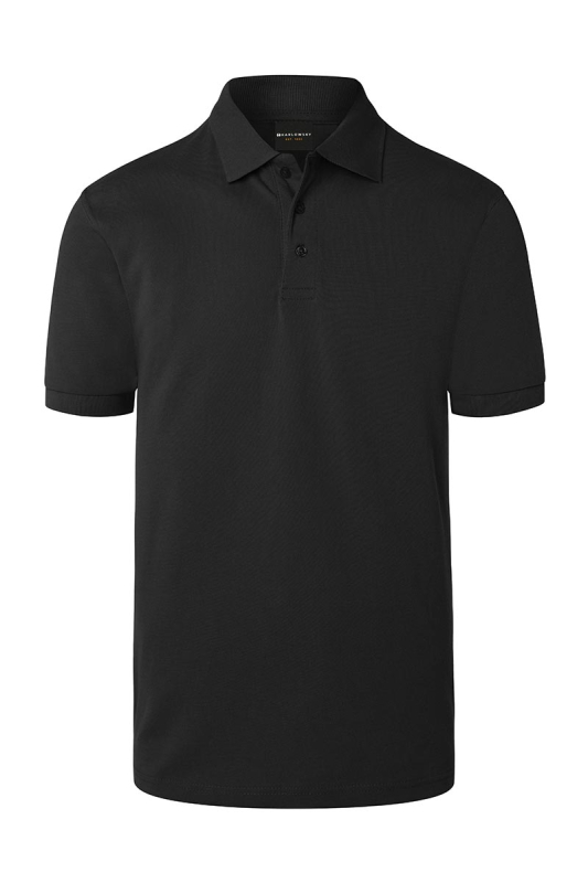 KARLOWSKY Herren Poloshirt Basic – schwarz (Front)