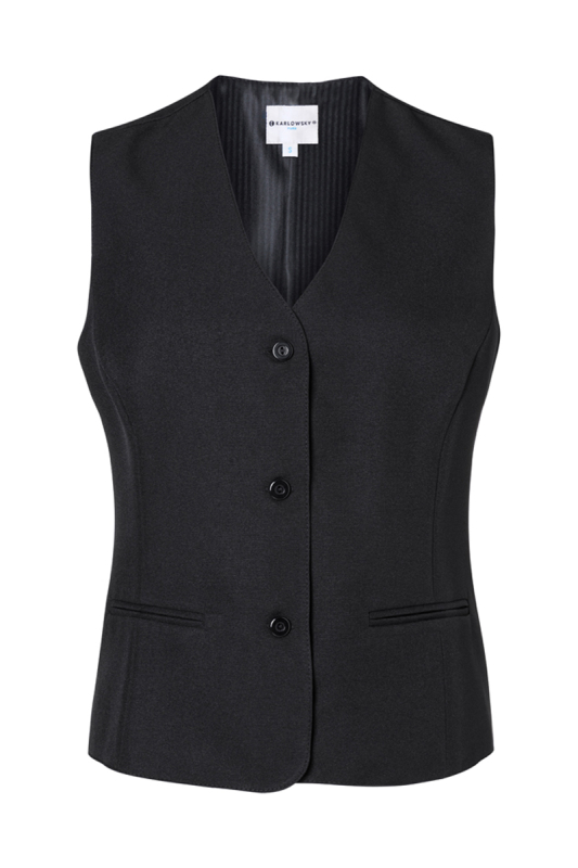 KARLOWSKY Damenweste Basic – schwarz (Front)