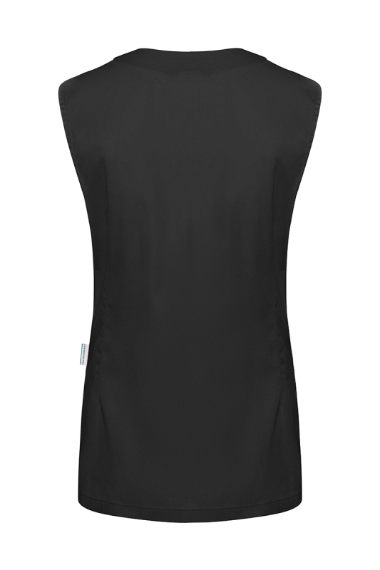 KARLOWSKY Kasack Essential Damen, ärmellos, Schlupf – schwarz (Rücken)