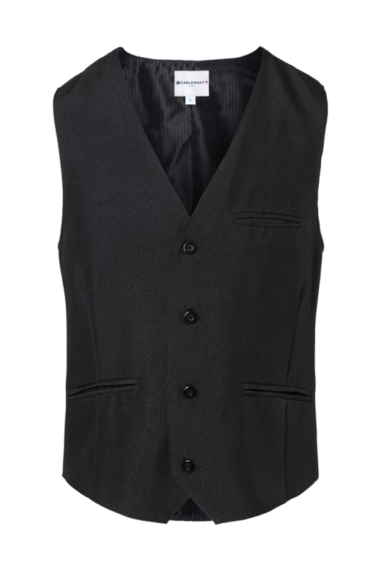 KARLOWSKY Herrenweste Basic – schwarz (Front)