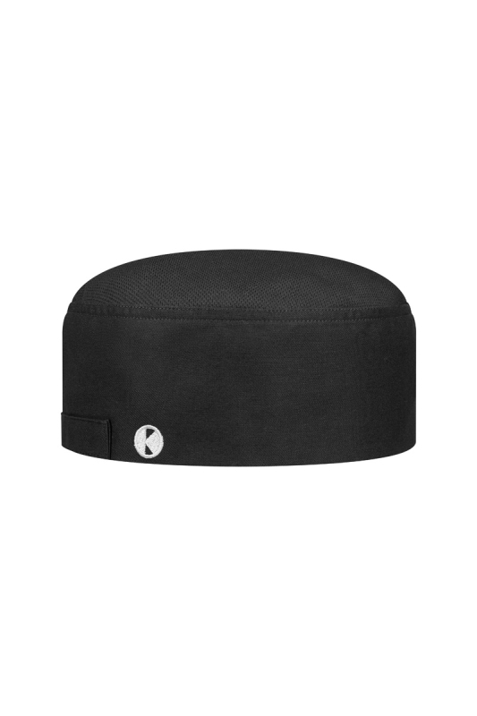KARLOWSKY Kochmütze Beanie – schwarz (Seite links)