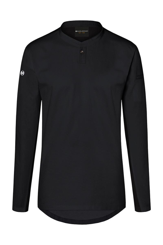 KARLOWSKY Langarm Damen-Arbeitsshirt Performance – schwarz (Front)