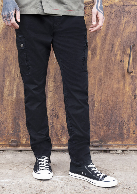 ROCK CHEF® Stretch Cargohose Stage2 Herren – schwarz (Am Modell)