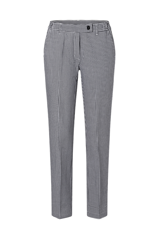 KARLOWSKY Damen-Pepitahose Basic – schwarz (Front)