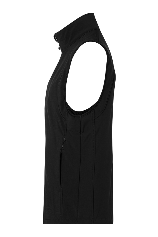 KARLOWSKY Herren Softshellweste Classic – schwarz (Seite links)