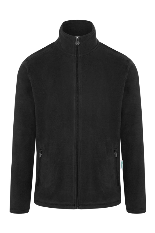 KARLOWSKY Herren Fleecejacke Warm-Up – schwarz (Front)