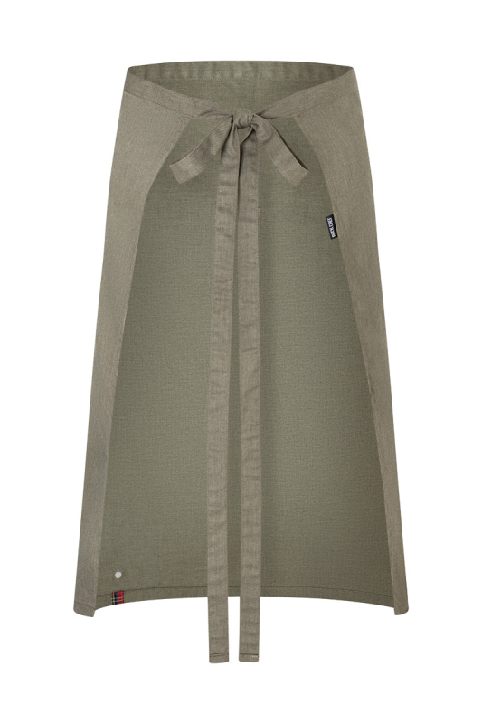 ROCK CHEF® Bistroschürze Stage2 Denim-Style – vintage moosgrün (Rücken)