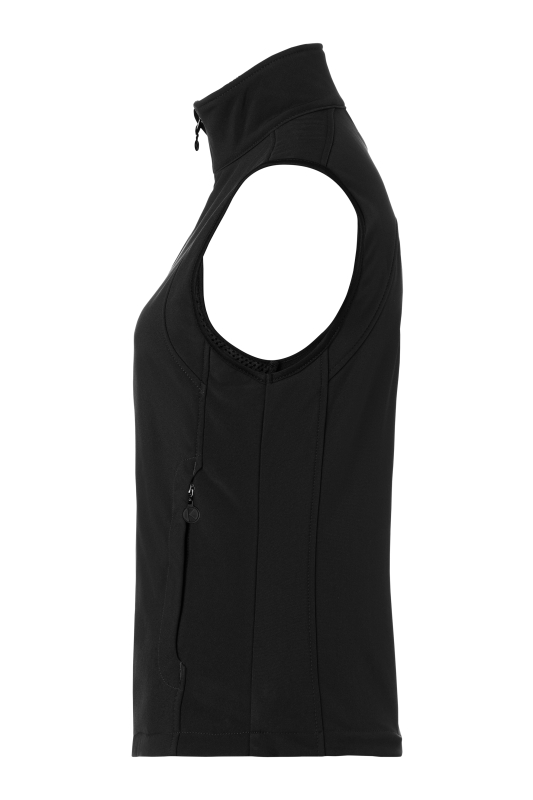 KARLOWSKY Damen Softshellweste Classic – schwarz (Seite links)