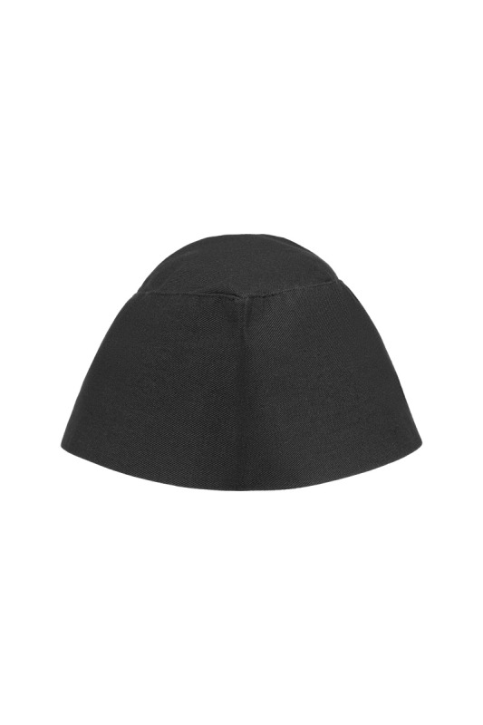 KARLOWSKY Kochmütze Schiffchen – schwarz (Front)