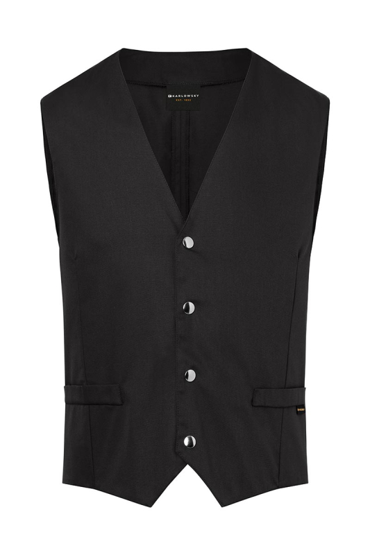 KARLOWSKY Herrenweste Kai – schwarz (Front)