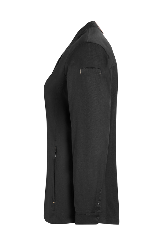 KARLOWSKY Langarm Damen-Kochjacke Green Generation – schwarz (Seite links)