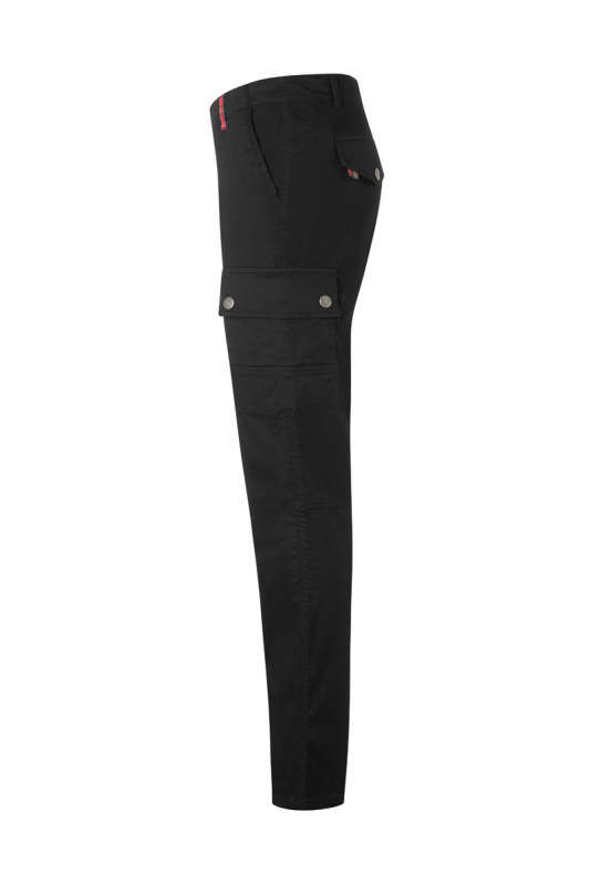 ROCK CHEF® Stretch Cargohose Stage2 Herren – schwarz (Seite links)