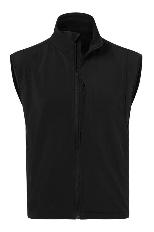 KARLOWSKY Herren Softshellweste Classic – schwarz (Front)