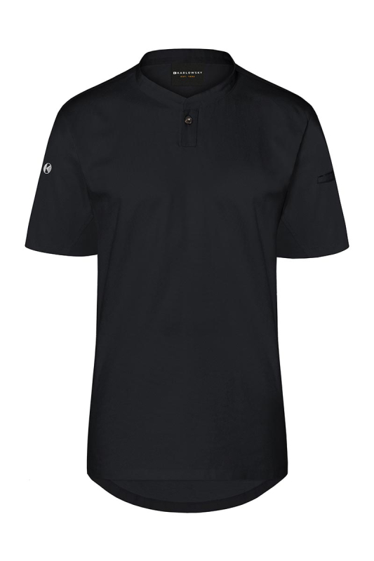 KARLOWSKY Kurzarm Damen-Arbeitsshirt Performance – schwarz (Front)