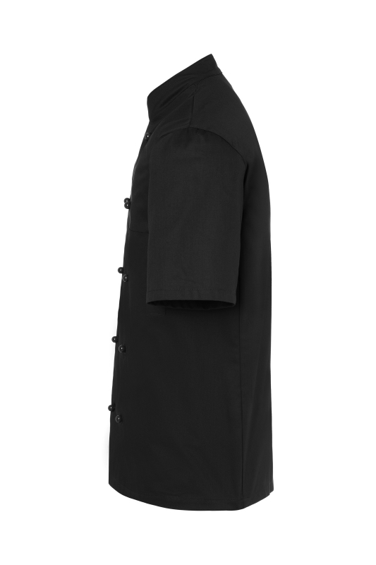 KARLOWSKY Kurzarm Herren-Kochjacke Lennert – schwarz (Seite links)