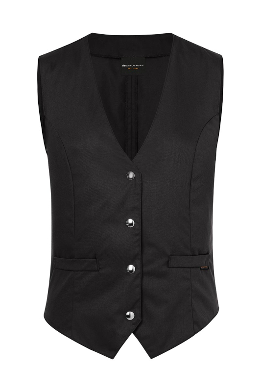KARLOWSKY Damenweste Lena – schwarz (Front)
