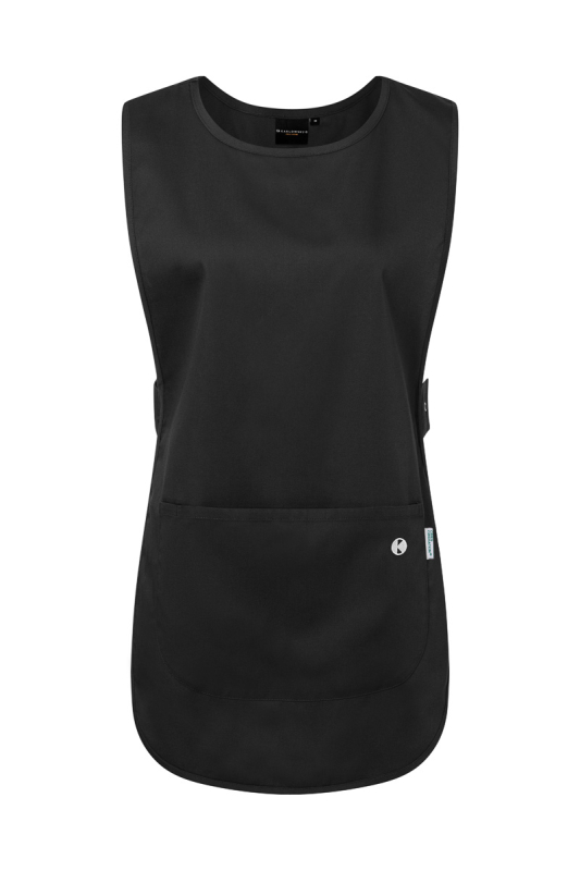 KARLOWSKY Kasack Essential Damen, ärmellos, Überwurf – schwarz (Front)