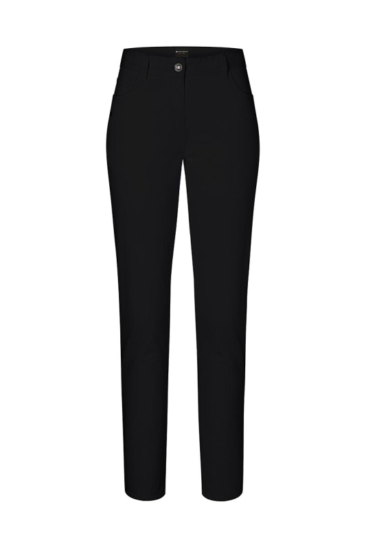 KARLOWSKY Damen 5-Pocket-Hose Classic-Stretch – schwarz (Front)