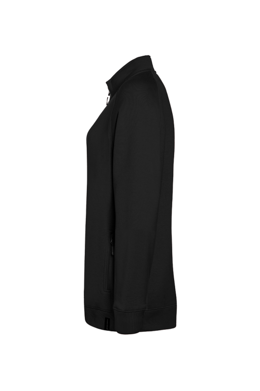 KARLOWSKY Damen Sweatjacke Soft-Face – schwarz (Seite links)
