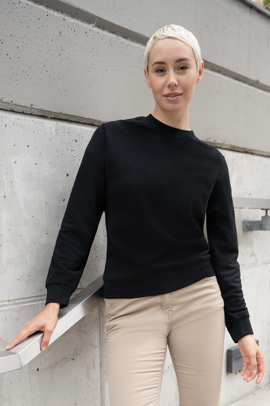 KARLOWSKY Sweatshirt Soft-Face Damen – schwarz