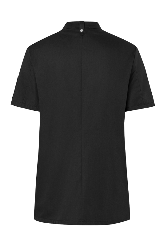 KARLOWSKY Kurzarm Damen-Kochjacke Modern-Look – schwarz (Rücken)