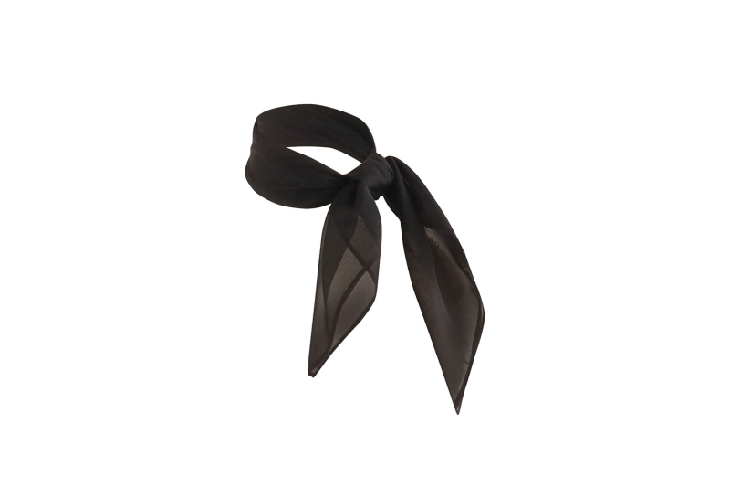 KARLOWSKY Chiffon Halstuch Classic – schwarz (Front)