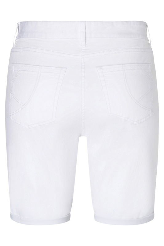 KARLOWSKY Herren 5-Pocket-Shorts Classic-Stretch – weiß (Rücken)